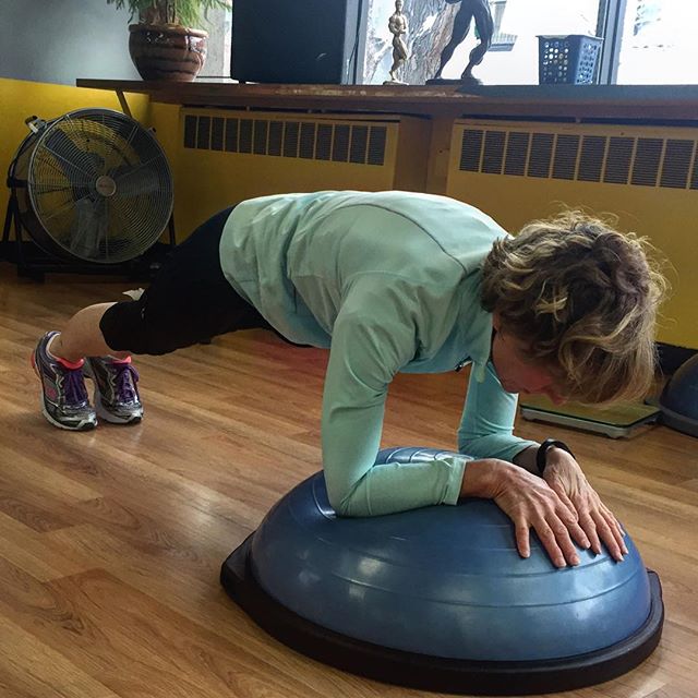 Kathy planking on the bosu ball. #Bootcamp #personaltrainer #gym #denver #colorado #fitness #personaltraining #trainerscott #bodybuilder #bodybuilding #deadlifts #deadlift #glutes #quads #hamstrings #hamstring #hammies #squats #squat #lunges #legs #legday #weightlifting #weighttraining #men #plank #buff #strong #core