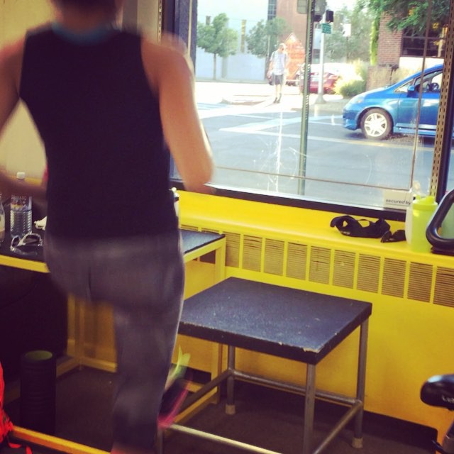 @cherylmbaker getting her cardio. #bootcamp #personaltrainer #gym #denver #colorado #fitness #personaltraining #trainerscott #bodybuilder #bodybuilding #deadlifts #deadlift #glutes #quads #hamstrings #hamstring #hammies #squats #squat #lunges #legs #legday #weightlifting #weighttraining #women #plank #babe #buff #strong #muscle