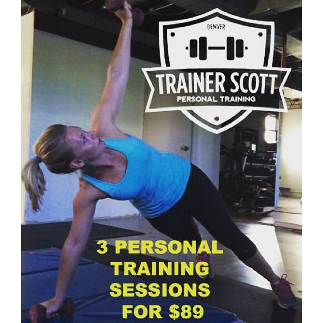 Trainer Scott has a special of 3 personal training sessions for $89. Sessions are 30 minutes.  1100 Bannock St. Denver CO. #personaltrainer #gym #denver #colorado #fitness #personaltraining #trainerscott #getinshape #fatloss #loseweight #ripped #toned #denvergym #deals #denverdeals #denverspecial #denvercoupons #special