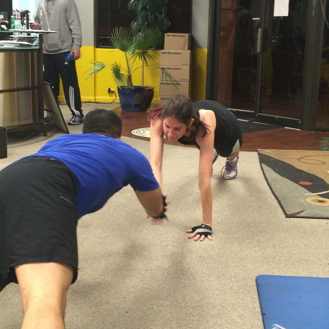 @rod10g and @beth0002 getting some Marine Corps 8 count bodybuilders at Scott's Denver boot camp. #personaltrainer #gym #denver #colorado #fitness #personaltraining #chestpress #ripped #chestday #chest #bench #benchpress #pecs #tris #triceps #shoulders #delt #workout #femalefit #girls #bodybuilding #bodybuilder #weights #weightlifting #weighttraining #pushups #pectoral #pushups #arms #picoftheday