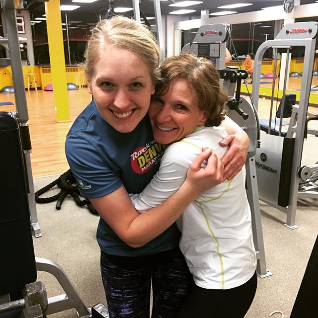 Kathy and Liz at the gym. #Bootcamp #personaltrainer #gym #denver #colorado #fitness #personaltraining #trainerscott #bodybuilder #bodybuilding #deadlifts #deadlift #glutes #quads #hamstrings #hamstring #hammies #squats #squat #lunges #legs #legday #weightlifting #weighttraining #men #buff #strong #women #babe