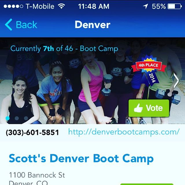 Please vote for us on Denver's A-list. Copy and paste this link http://denveralist.cityvoter.com/scott-s-denver-boot-camp/biz/562751 #denveralist #denveralist2016 #vote #votes #bestbootcamp #bootcamp #scottbootcamp #fitness #fitnessclass #trainerscott #personaltrainer #gym #denver #colorado #personaltraining #getinshape #fatloss #loseweight #ripped #toned #trainerscottpersonaltraining #fit #life #sweat #babe #men #women #woman #workout #fun