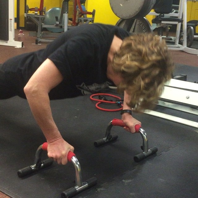 Kathy getting some push-ups at group personal training tonight. #Bootcamp #personaltrainer #gym #denver #colorado #fitness #personaltraining #trainerscott #bodybuilder #bodybuilding #deadlifts #deadlift #glutes #quads #hamstrings #hamstring #hammies #squats #squat #lunges #legs #legday #weightlifting #weighttraining #men #pushups #chest #buff #strong