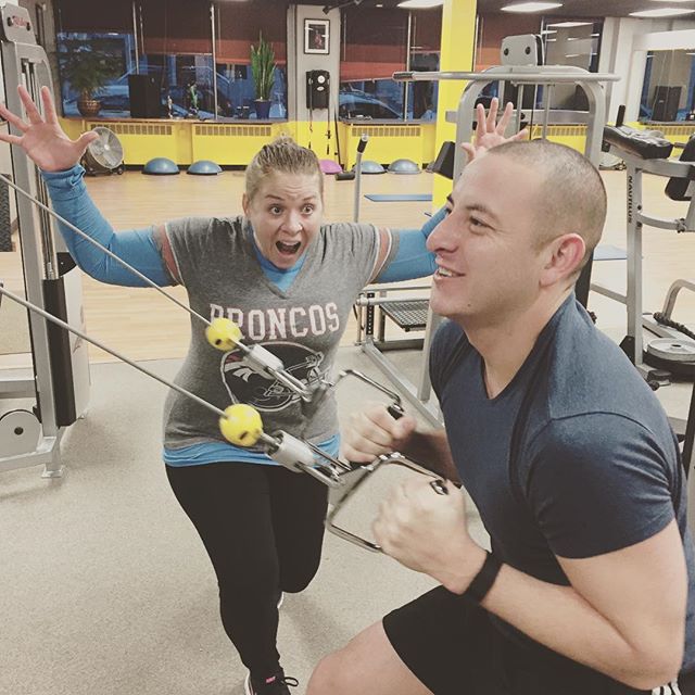 Erica blown away by Pablo's super heavy cable rows at group personal training tonight. #Bootcamp #personaltrainer #gym #denver #colorado #fitness #personaltraining #trainerscott #bodybuilder #bodybuilding #deadlifts #deadlift #glutes #quads #hamstrings #hamstring #hammies #squats #squat #lunges #legs #legday #weightlifting #weighttraining #men #friends #gymtime #strong #broncos