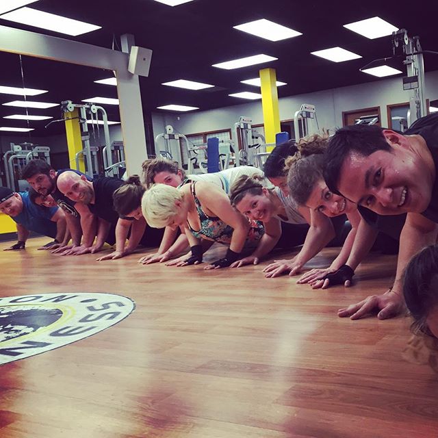Push-ups at boot camp tonight. #Bootcamp #personaltrainer #gym #denver #colorado #fitness #personaltraining #trainerscott #bodybuilder #bodybuilding #deadlifts #deadlift #glutes #quads #hamstrings #hamstring #hammies #squats #squat #lunges #legs #legday #weightlifting #weighttraining #men #pushups #chest #buff #strong