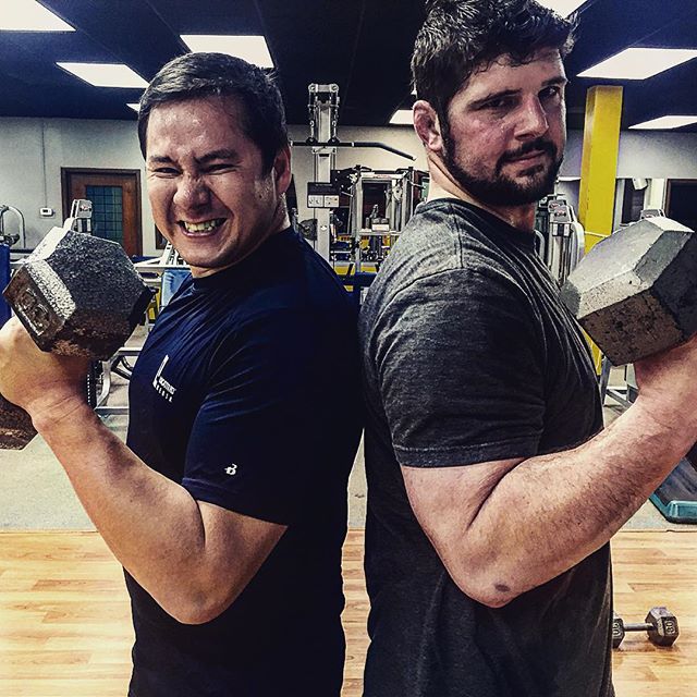 Matt and Clint after boot camp class last night. #Bootcamp #personaltrainer #gym #denver #colorado #fitness #personaltraining #trainerscott #bodybuilder #bodybuilding #deadlifts #deadlift #glutes #quads #hamstrings #hamstring #hammies #squats #squat #lunges #legs #legday #weightlifting #weighttraining #men #buff #strong #muscles #muscular