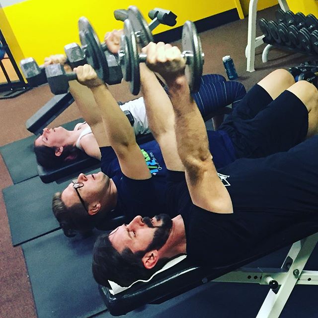 Tricep extensions?  Yes please. #Bootcamp #personaltrainer #gym #denver #colorado #fitness #personaltraining #trainerscott #bodybuilder #bodybuilding #deadlifts #deadlift #glutes #quads #hamstrings #hamstring #hammies #squats #squat #lunges #legs #legday #weightlifting #weighttraining #men #triceps #arms #buff #strong