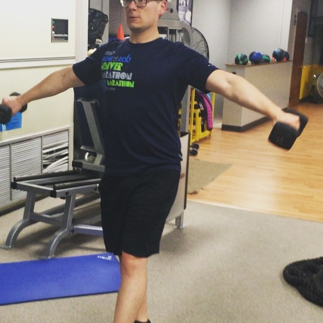 Liz giving Adam a hard time during his workout at group personal training last night. #Bootcamp #personaltrainer #gym #denver #colorado #fitness #personaltraining #trainerscott #bodybuilder #bodybuilding #deadlifts #deadlift #glutes #quads #hamstrings #hamstring #squats #squat #lunges #legs #legday #weightlifting #weighttraining #upperbody #strong #shoulders #couple #arms #muscular