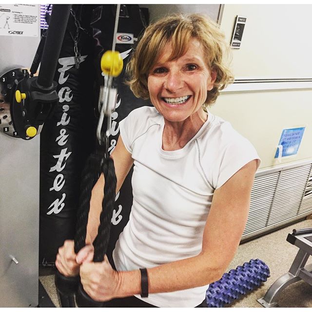 Kathy getting some tricep extensions.  #Bootcamp #personaltrainer #gym #denver #colorado #fitness #personaltraining #fun #bodybuilder #bodybuilding #deadlifts #life #running #quads #run #women #fit #squats #squat #lunges #legs #legday #weightlifting #weighttraining #men #sweat #women #cardio #strong
