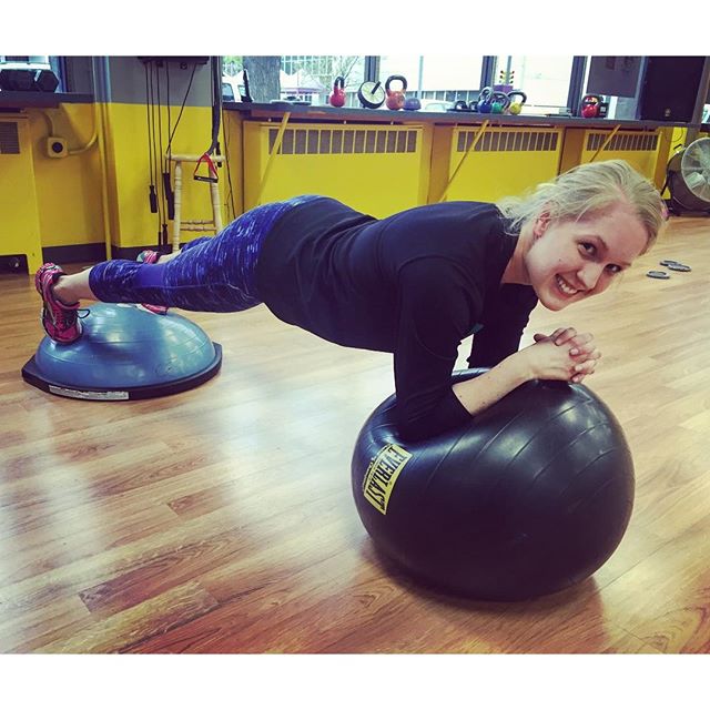 Liz planking on the ball at group personal training. #Bootcamp #personaltrainer #gym #denver #colorado #fitness #personaltraining #trainerscott #bodybuilder #bodybuilding #deadlifts #deadlift #glutes #quads #hamstrings #hamstring #hammies #squats #squat #lunges #legs #legday #weightlifting #weighttraining #women #plank #buff #strong #core