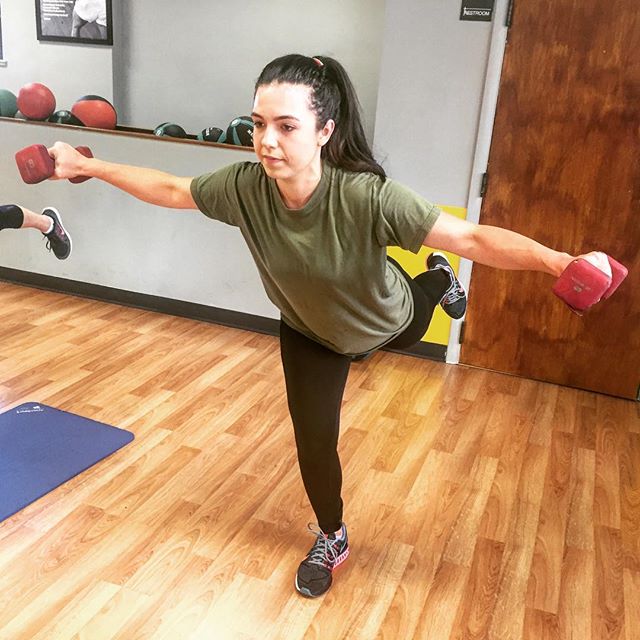 Look at that form!  Such balance!  #Bootcamp #personaltrainer #gym #denver #colorado #fitness #personaltraining #fun #bodybuilder #bodybuilding #deadlifts #life #running #quads #run #women #fit #squats #squat #lunges #legs #legday #weightlifting #weighttraining #men #sweat #women #cardio #strong