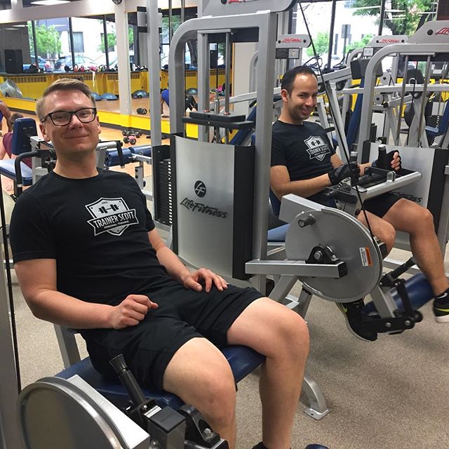 Just a couple of buddies working some legs, hamstrings and quadriceps respectively. Cool shirts, fellas.  #Bootcamp #personaltrainer #gym #denver #colorado #fitness #personaltraining #fun #bodybuilder #bodybuilding #deadlifts #life #running #quads #run #women #fit #squats #squat #lunges #legs #legday #weightlifting #weighttraining #men #sweat #women #cardio #strong