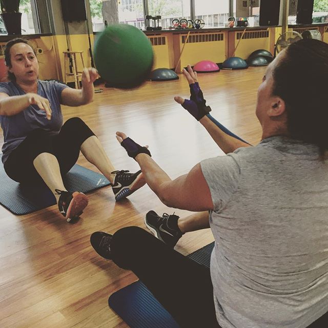 Gemma and Lynda getting some sit-ups with the ball.  #Bootcamp #personaltrainer #gym #denver #colorado #fitness #personaltraining #fun #bodybuilder #bodybuilding #deadlifts #life #running #quads #run #women #fit #squats #squat #lunges #legs #legday #weightlifting #weighttraining #men #sweat #women #cardio #strong