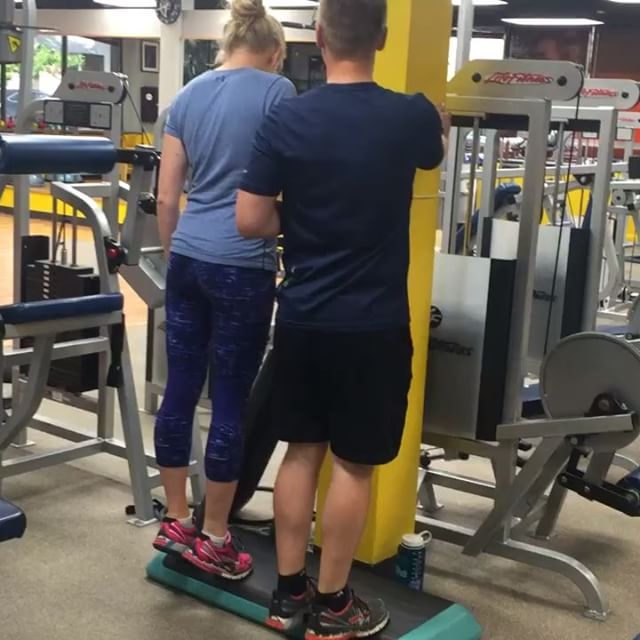The couple that does calf raises together... #Bootcamp #personaltrainer #gym #denver #colorado #fitness #personaltraining #fun #bodybuilder #bodybuilding #deadlifts #life #running #quads #run #women #fit #squats #squat #lunges #legs #legday #weightlifting #weighttraining #men #sweat #women #cardio #strong