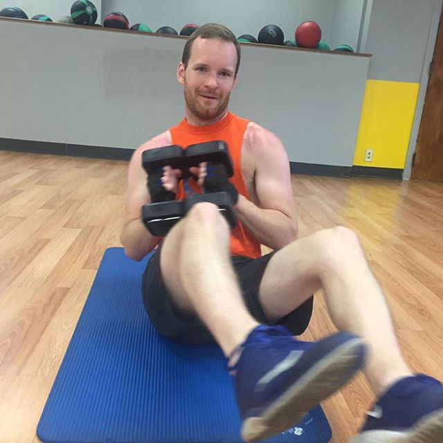 Adam working his core at boot camp...sorry ladies, he's taken.  #Bootcamp #personaltrainer #gym #denver #colorado #fitness #personaltraining #fun #bodybuilder #bodybuilding #deadlifts #life #running #quads #run #women #fit #squats #squat #lunges #legs #legday #weightlifting #weighttraining #men #sweat #women #cardio #strong