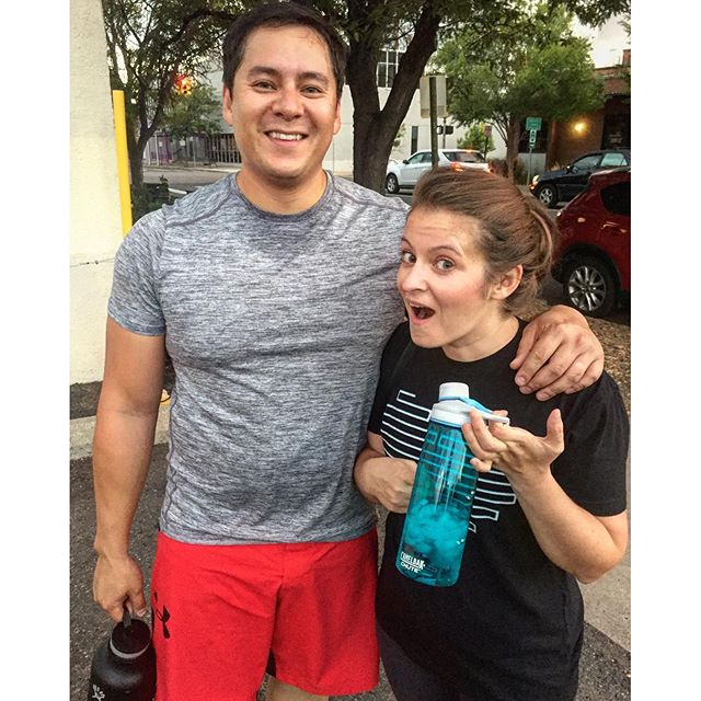 Matty and Jessie posing for a pic after their workout #personaltrainer #gym #denver #colorado #fitness #personaltraining #fun #bodybuilder #bodybuilding #deadlifts #life #running #quads #girl #woman #fit #squats #squat #lunges #legs #legday #weightlifting #weighttraining #men #sweat #women #cardio #strong #girls
