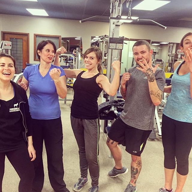 The Thanksgiving Gobbler crew tonight at boot camp. Apparently Claudia thought it was really funny. #personaltrainer #gym #denver #colorado #fitness #personaltraining #thanksgiving #bodybuilder #bodybuilding #deadlifts #gobble #turkey #quads #girl #woman #fit #squats #squat #lunges #legs #legday #weightlifting #weighttraining #men #sweat #women #cardio #strong #girls