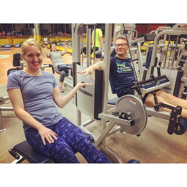 Husband and wife working legs together tonight at group personal training. #personaltrainer #gym #denver #colorado #fitness #personaltraining #wife #bodybuilder #bodybuilding #hamstring #teamwork #running #quads #girl #woman #fit #squats #squat #lunges #legs #legday #weightlifting #weighttraining #men #sweat #women #cardio #strong #husband