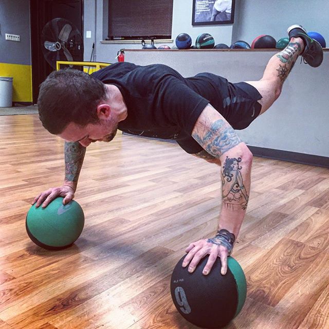 Riley getting some push-ups on the balls tonight at the gym in Denver CO. #personaltrainer #gym #denver #colorado #fitness #personaltraining #fitink #bodybuilder #bodybuilding #deadlifts #chest #tattoo #quads #ink #woman #fit #squats #squat #lunges #legs #legday #weightlifting #tattoos #men #sweat #women #cardio #strong #girls