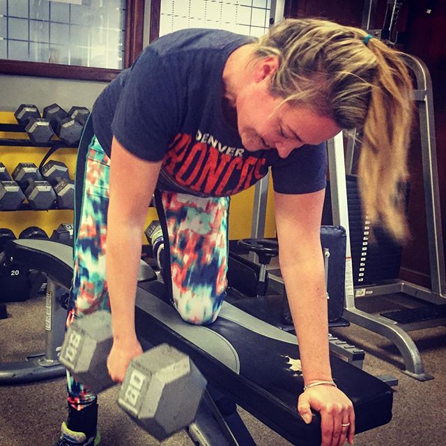 Lauren rowing the 60 pound dumbbell today at group personal training. #personaltrainer #gym #denver #colorado #fitness #personaltraining #sunday #bodybuilder #bodybuilding #sundayfunday #denverbroncos #broncos #quads #girl #woman #fit #squats #squat #lunges #legs #legday #weightlifting #weighttraining #men #sweat #women #cardio #strong #girls