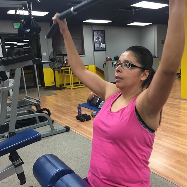 Mary getting some lat pulldowns at the gym tonight. #personaltrainer #gym #denver #colorado #fitness #personaltraining #backday #bodybuilder #bodybuilding #nerd #latdownpulldown #workout #muscle #girl #woman #fit #squats #squat #lunges #legs #legday #weightlifting #weighttraining #muscles #sweat #women #cardio #strong #girls