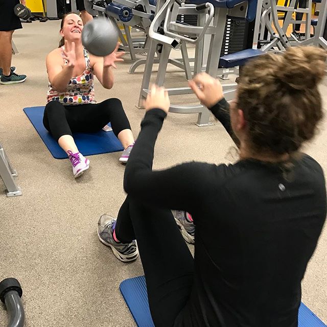 Sit-ups with the ball and a new friendship blossomed. #personaltrainer #gym #denver #colorado #fitness #personaltraining #fun #bodybuilder #bodybuilding #deadlifts #life #running #quads #girl #woman #fit #squats #squat #lunges #legs #legday #weightlifting #weighttraining #men #sweat #women #cardio #strong #girls