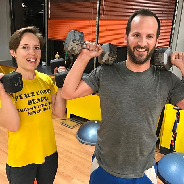 Richie and Kelly after boot camp tonight. #personaltrainer #gym #denver #colorado #fitness #personaltraining #fun #bodybuilder #bodybuilding #deadlifts #life #running #quads #girl #woman #fit #squats #squat #lunges #legs #legday #weightlifting #weighttraining #men #sweat #women #cardio #strong #girls