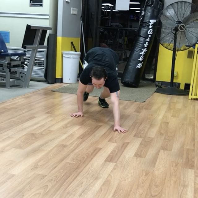 The bear crawl is in your face! #personaltrainer #gym #denver #colorado #fitness #personaltraining #fun #bodybuilder #bodybuilding #deadlifts #life #running #quads #girl #woman #fit #squats #squat #lunges #legs #legday #weightlifting #weighttraining #men #sweat #women #cardio #strong #girls
