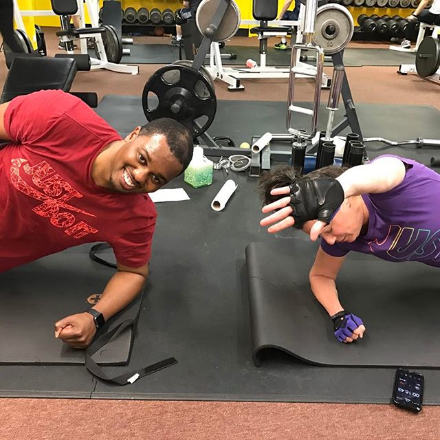 One of those two is camera shy, can you guess which one?  #personaltrainer #gym #denver #colorado #fitness #personaltraining #fun #bodybuilder #bodybuilding #deadlifts #life #running #quads #girl #woman #fit #squats #squat #lunges #legs #legday #weightlifting #weighttraining #men #sweat #women #cardio #strong #girls