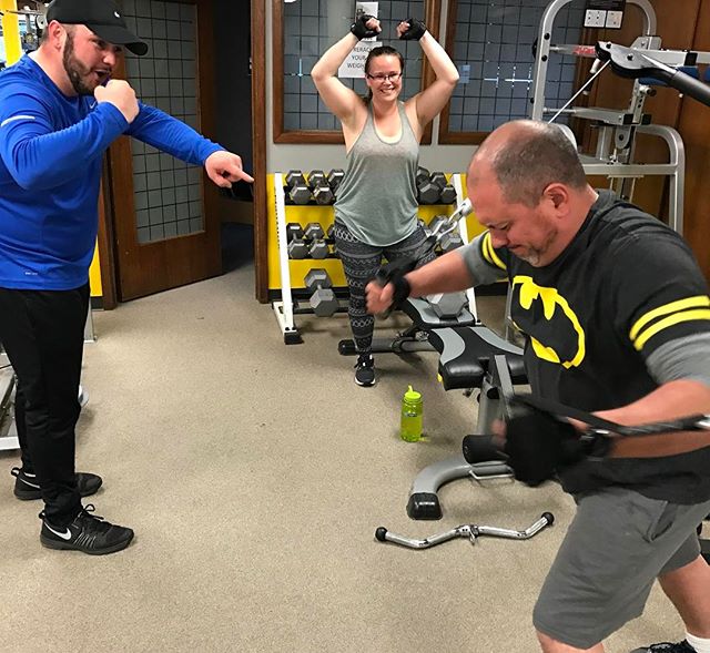Eli and Eileen cheering on Danny during some flys. #personaltrainer #gym #denver #colorado #fitness #personaltraining #fun #bodybuilder #bodybuilding #deadlifts #life #running #quads #girl #woman #fit #squats #squat #lunges #legs #legday #weightlifting #weighttraining #men #sweat #women #cardio #strong #girls